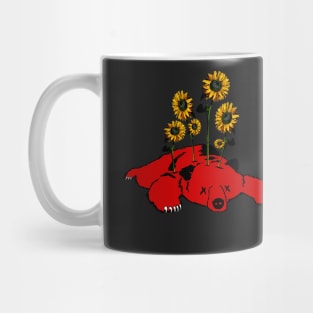 Slava Ukraini - Defeated Russian Bear and Sunflowers (not distressed) Mug